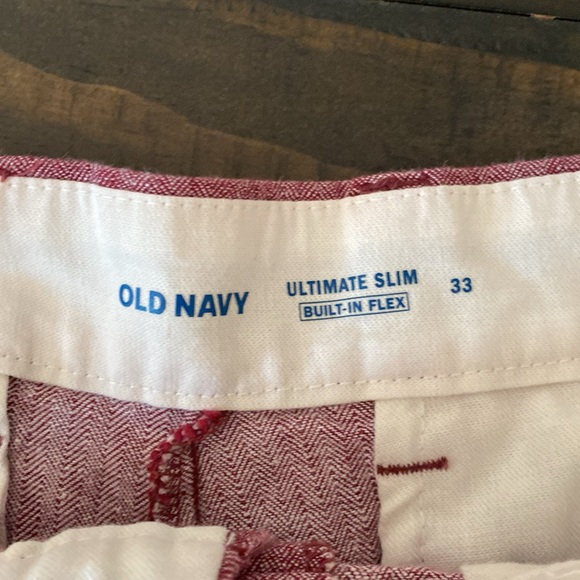 OLD NAVY Red Twill Shorts size 33 - Picture 7 of 7